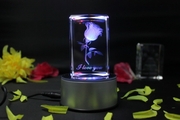 Романтический светильник I Love You,  ночник кристалл,  фото в кристалле